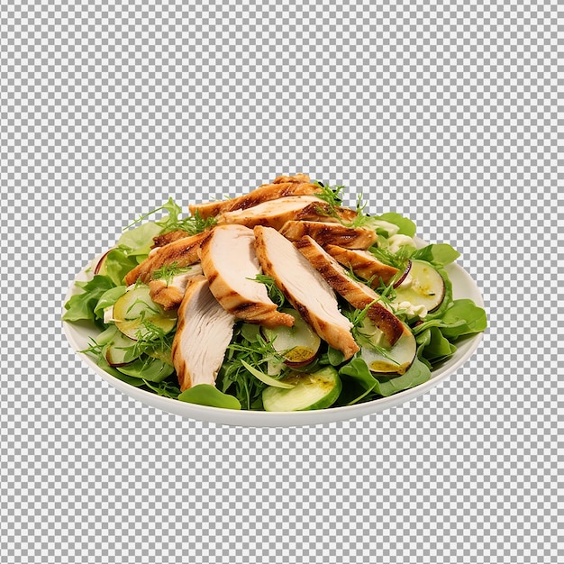 PSD healthy green salad with chicken salad