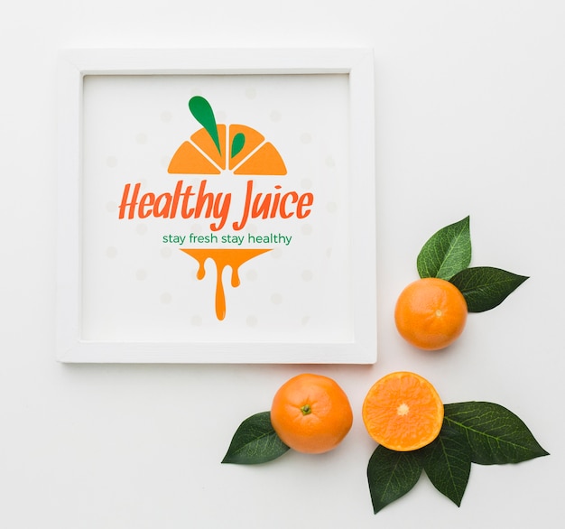 Healthy juice with organic oranges