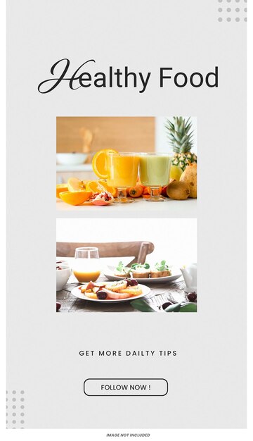 PSD healthy life instagram stories design template psd