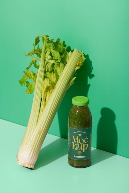 PSD healthy and nutritious green drink mock-up