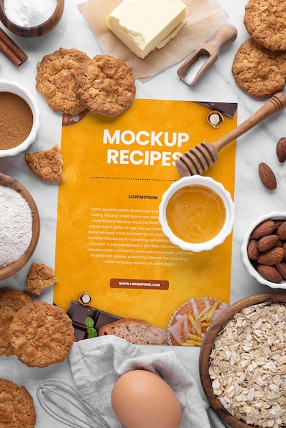 Healthy sweets recipe mockup