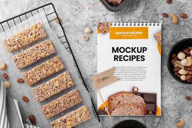 Healthy sweets recipe mockup