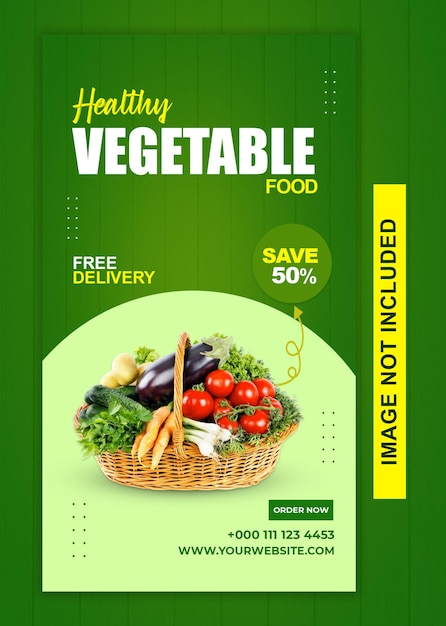 Healthy vegetable food instagram story post design