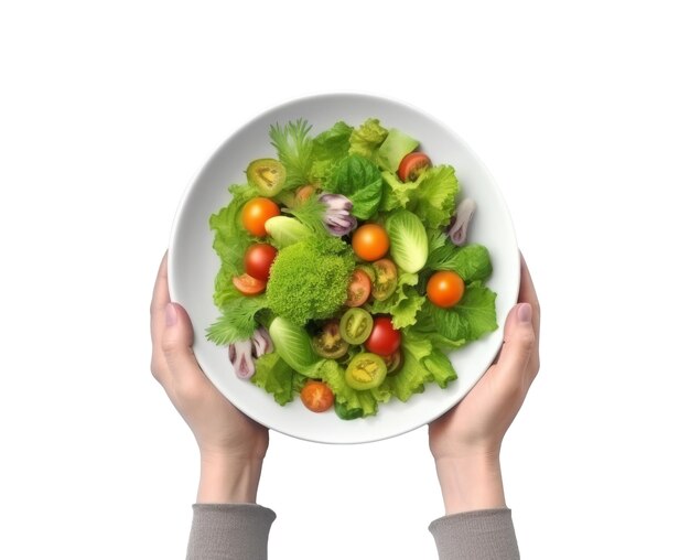 PSD healthy vegetables on plate