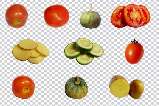 healthy vegetables transparent background