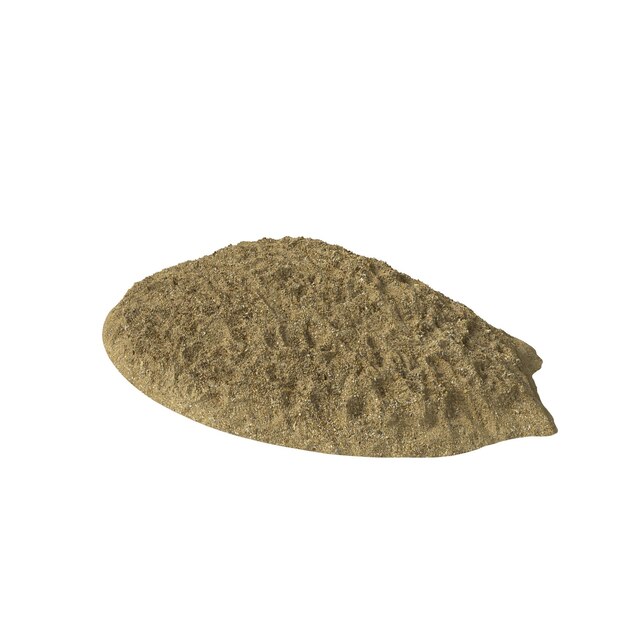 heap of sand isolated transparent background 3d rendering