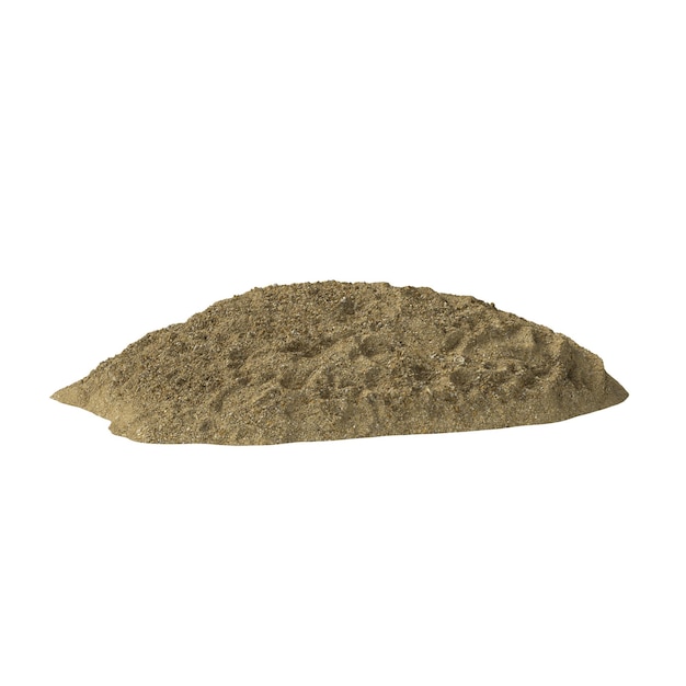 heap of sand isolated transparent background 3d rendering