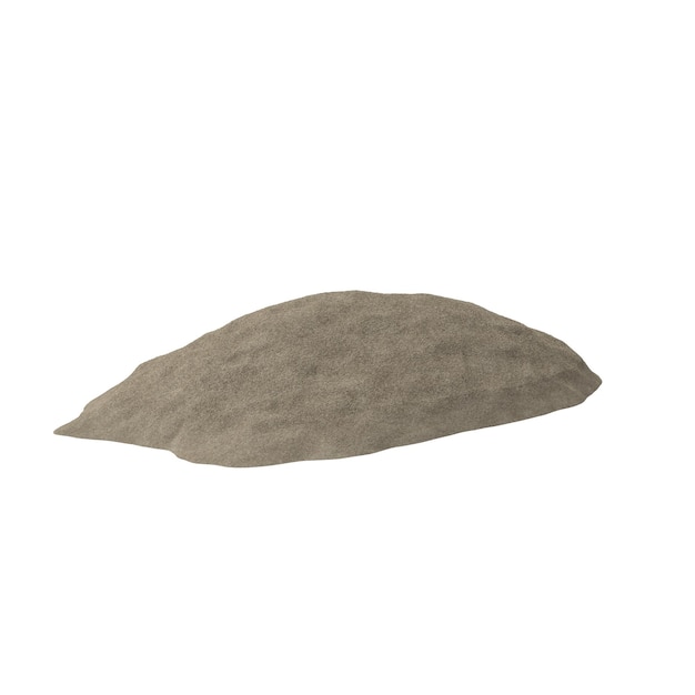 heap of sand isolated transparent background 3d rendering