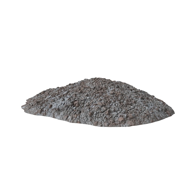 PSD heap of rubble and debris isolated transparent background 3d rendering