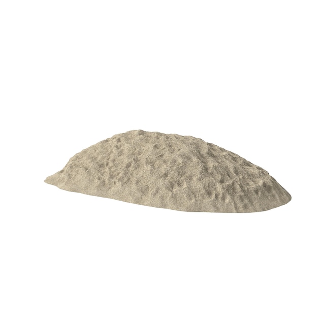 Heap of sand isolated transparent background 3d rendering