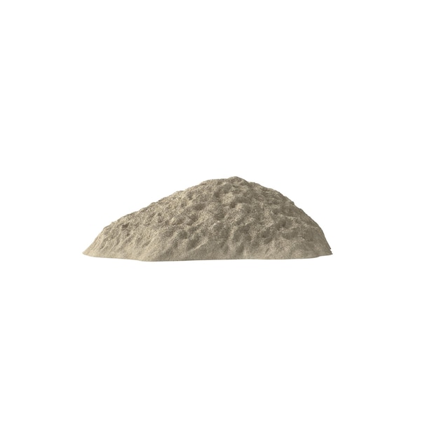 PSD heap of sand isolated transparent background 3d rendering