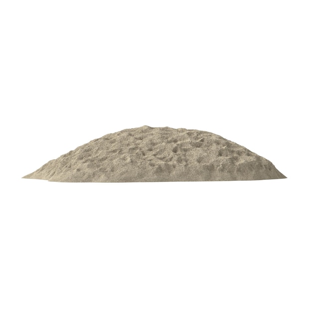 PSD heap of sand isolated transparent background 3d rendering