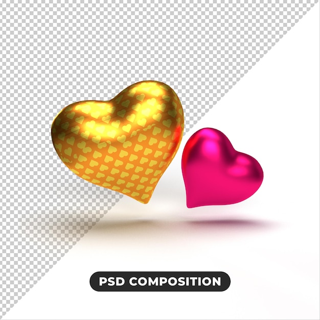 Heart 3d icon red