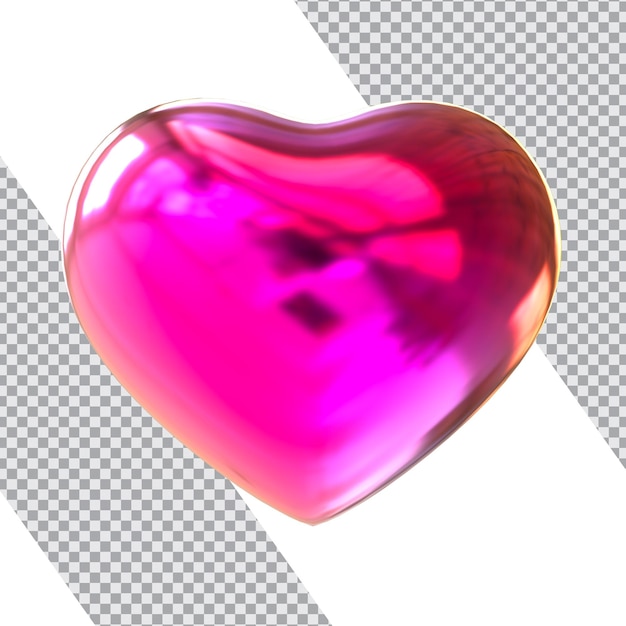 Сердце 3d визуализация прозрачный фон