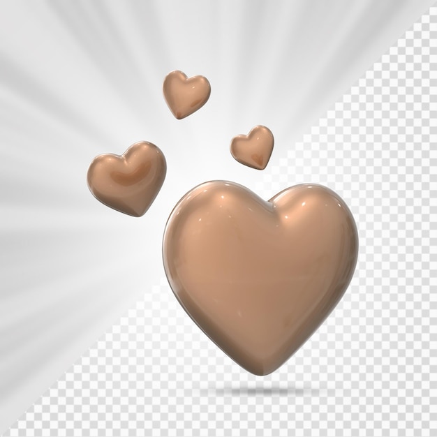 PSD heart 3d render