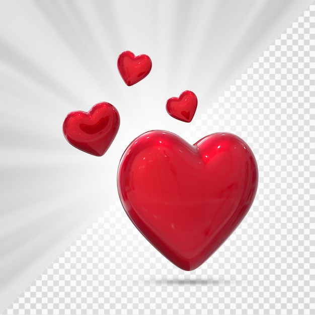 PSD heart 3d render