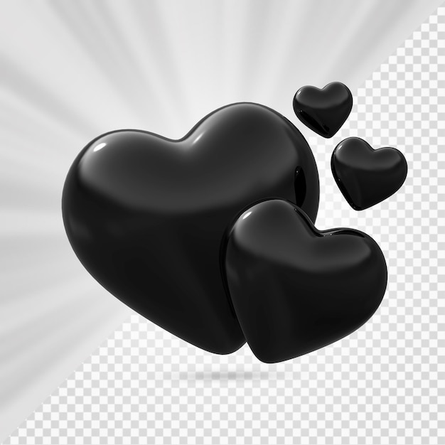 PSD heart 3d render