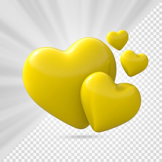 PSD heart 3d render