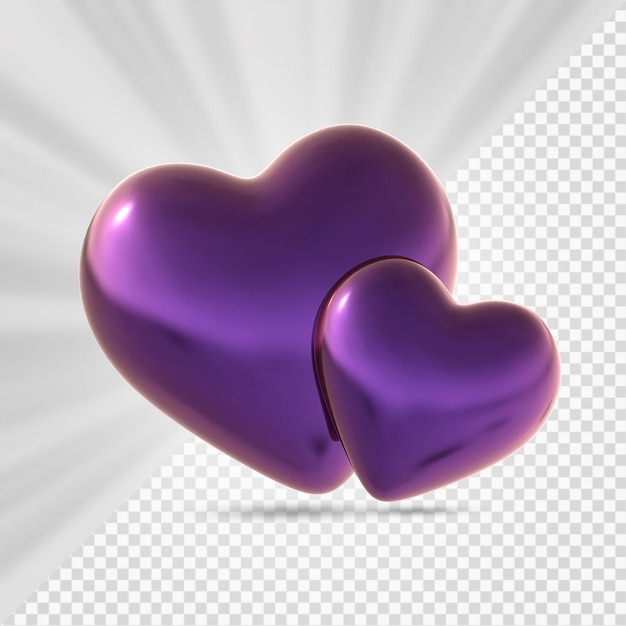 PSD heart 3d render