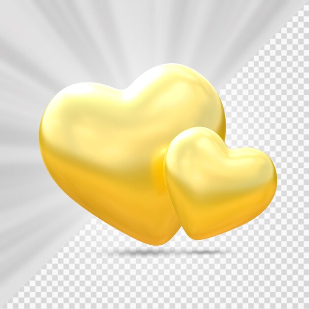 PSD heart 3d render