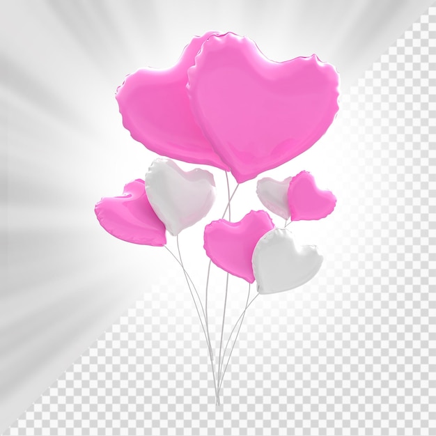 PSD heart balloon 3d