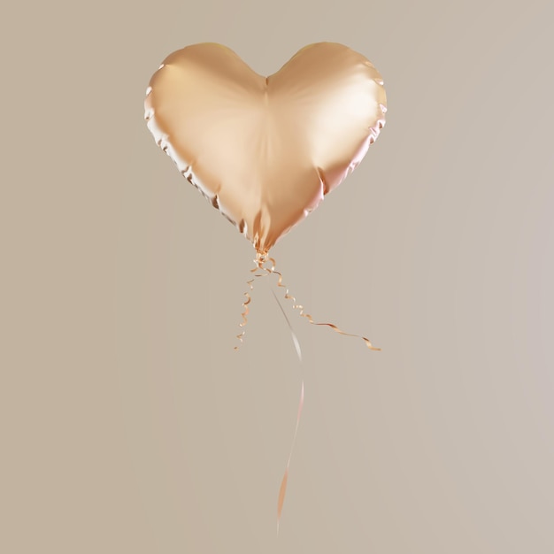 Heart balloons air 3d psd