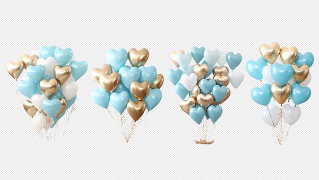 PSD heart balloons