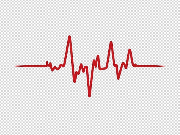 Сердечный ритм на экг красная линия сердечного ритма png прозрачная