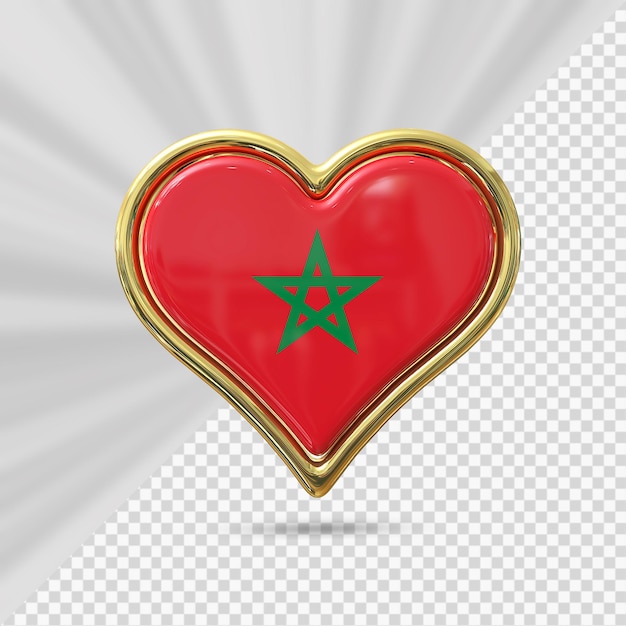 PSD bandiera del cuore marocco