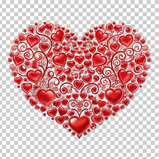 heart for valentines day graphic design on transparent backgruond