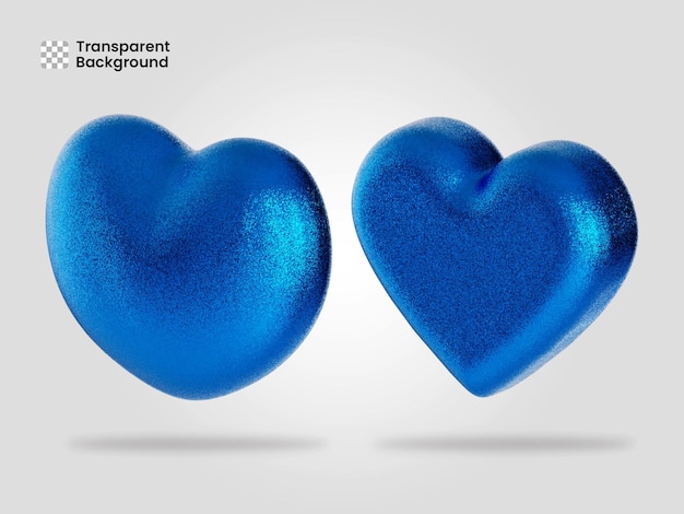 PSD illustrazione di rendering 3d isolata dell'icona del cuore