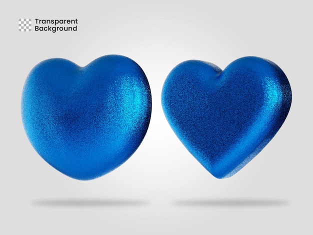 PSD illustrazione di rendering 3d isolata dell'icona del cuore