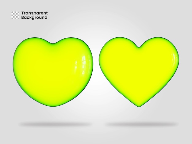 Heart icon isolated 3d render illustration