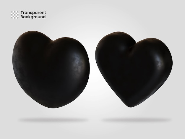 Heart icon isolated 3d render illustration