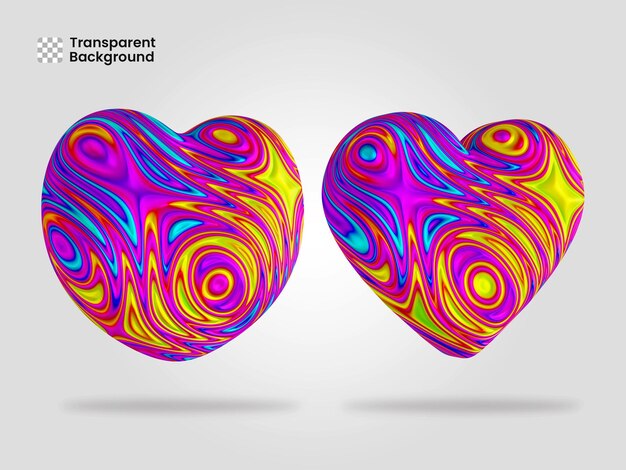 Heart icon isolated 3d render illustration