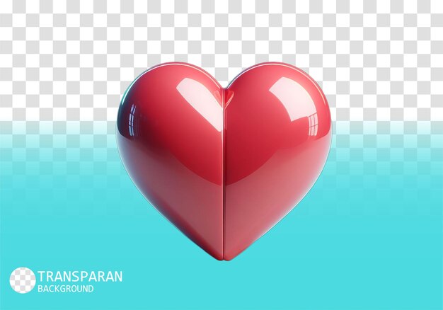 PSD heart icon isolated 3d render illustration