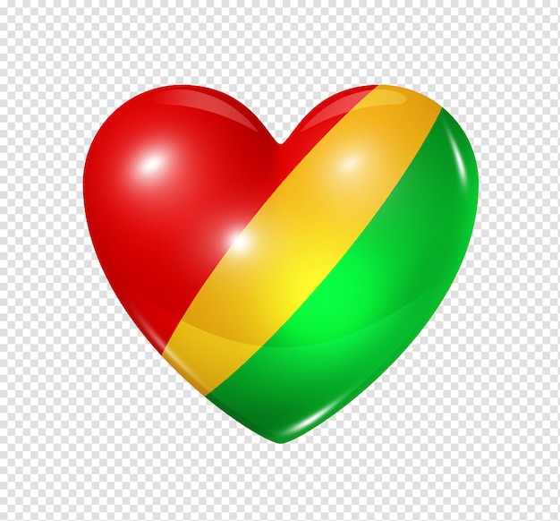 Heart icon with flag of Republic of the Congo