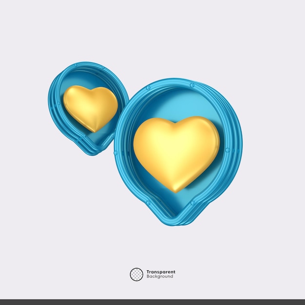 PSD heart icons for social media