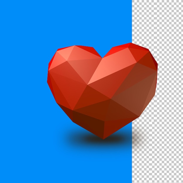 Heart low poly