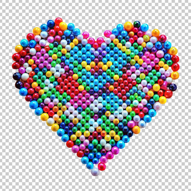 PSD heart made of beads
