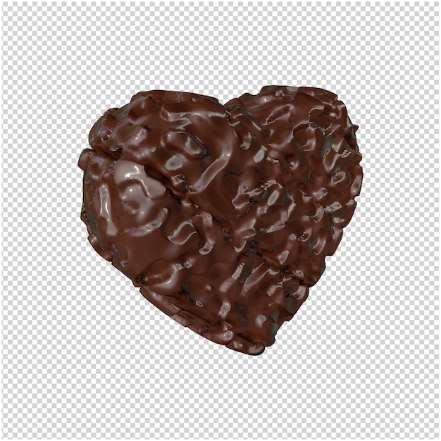 Heart made of chocolate