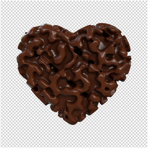 Heart made of chocolate