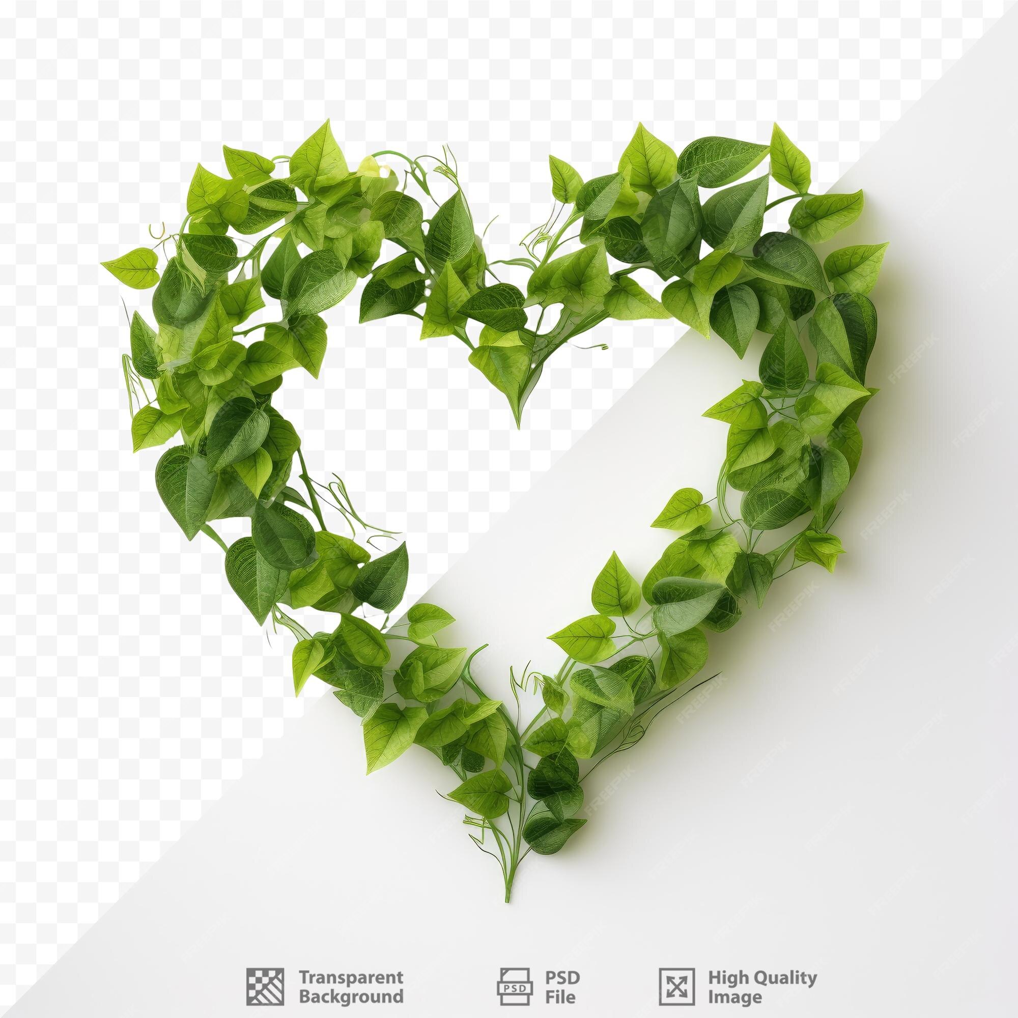 Premium PSD  Green heart