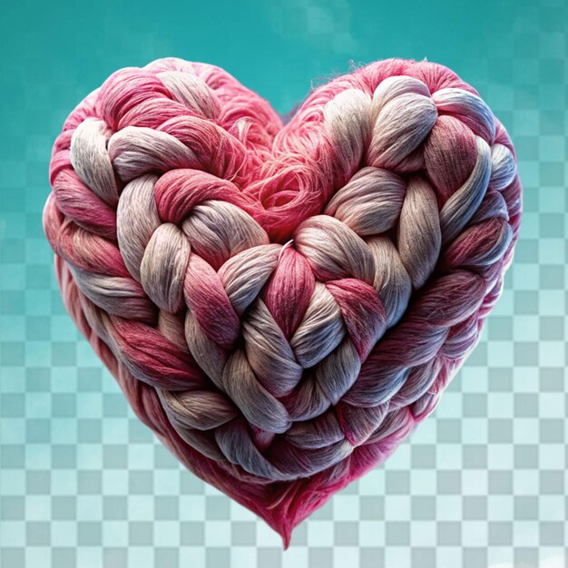 PSD heart made with yarn