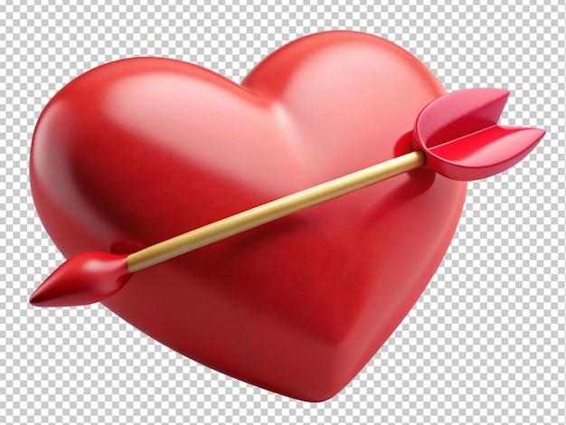 PSD heart pierced by arrow
