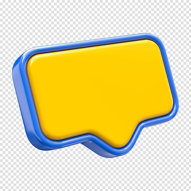 PSD heart shape social media notification icon in speech bubbles