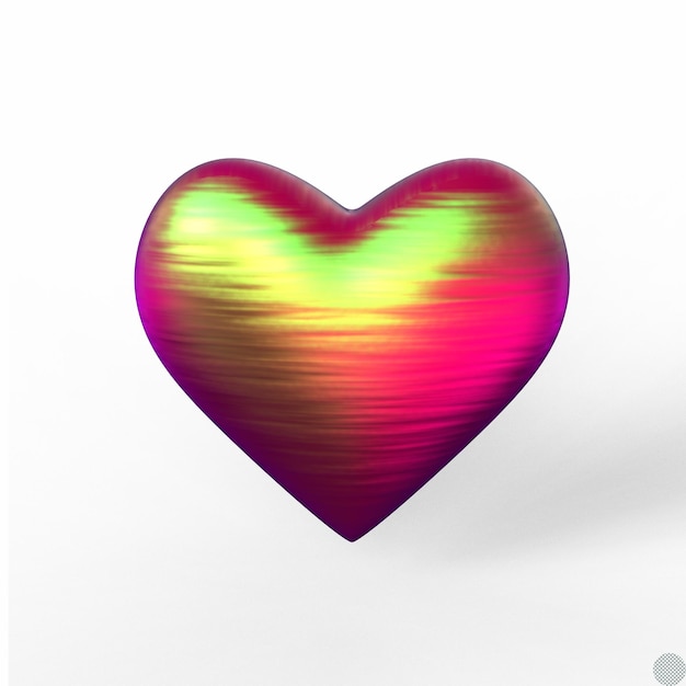 PSD heart shape for valentine day 3d render illustration