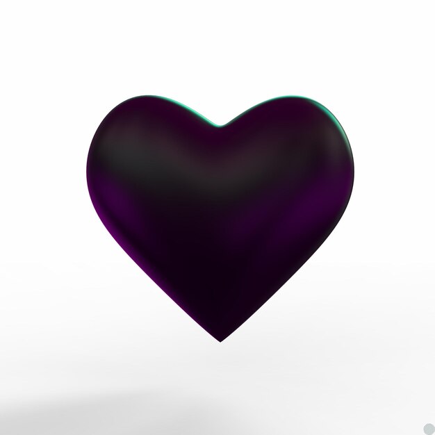 PSD heart shape for valentine day 3d render illustration