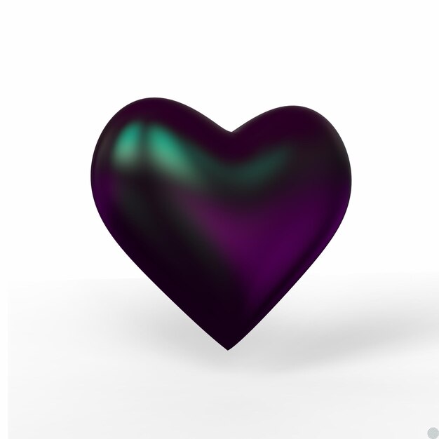 Heart shape for valentine day 3d render illustration