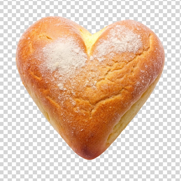 PSD pane a forma di cuore isolato su uno sfondo trasparente